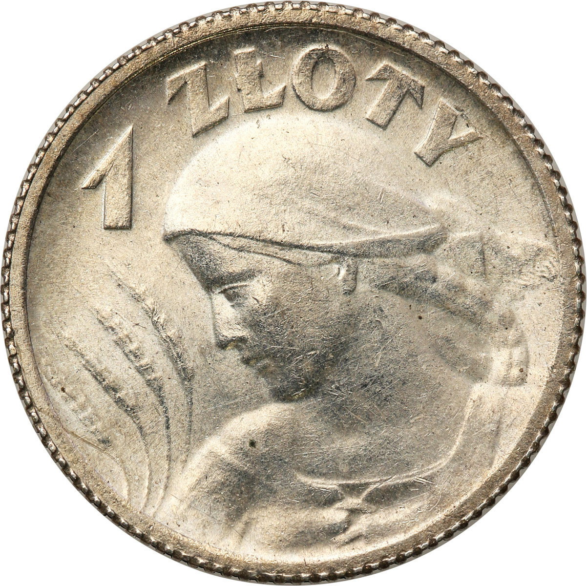 II RP. 1 złoty 1924, Paryż - PIĘKNE